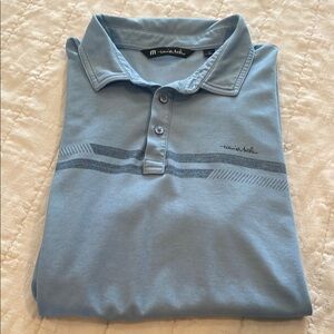 Blue Polo Shirt with Soft Cotton and Subtle Embroidery